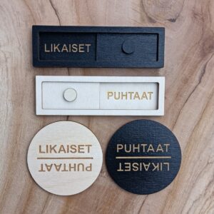 Tiskikonekyltti magneetilla tai teipillä tekstillä puhtaat/likaiset puhtaat/likaiset tai clean/dirty